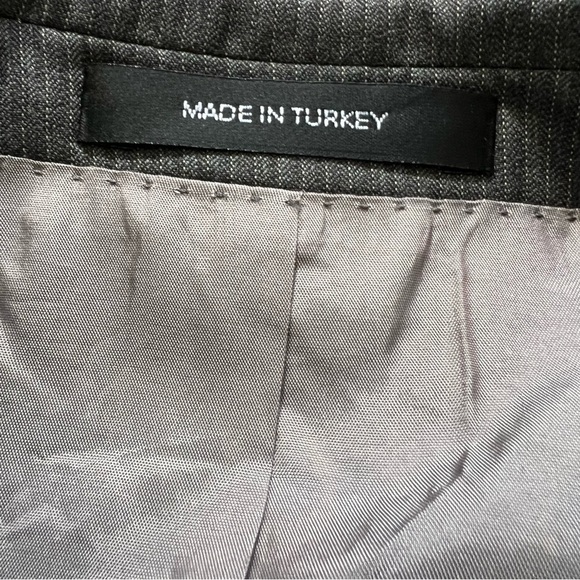 NWT Hugo Boss Pinstripe Gray 3Button Suit Scorsese Movie Hollywood Unhemmed - Picture 10 of 17